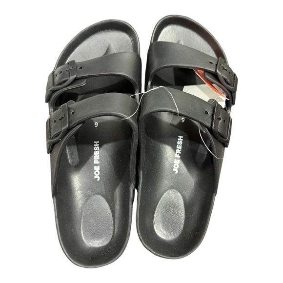 Joe Fresh Black Sandals with Adjustable Straps Size 9 - Picture 6 of 6